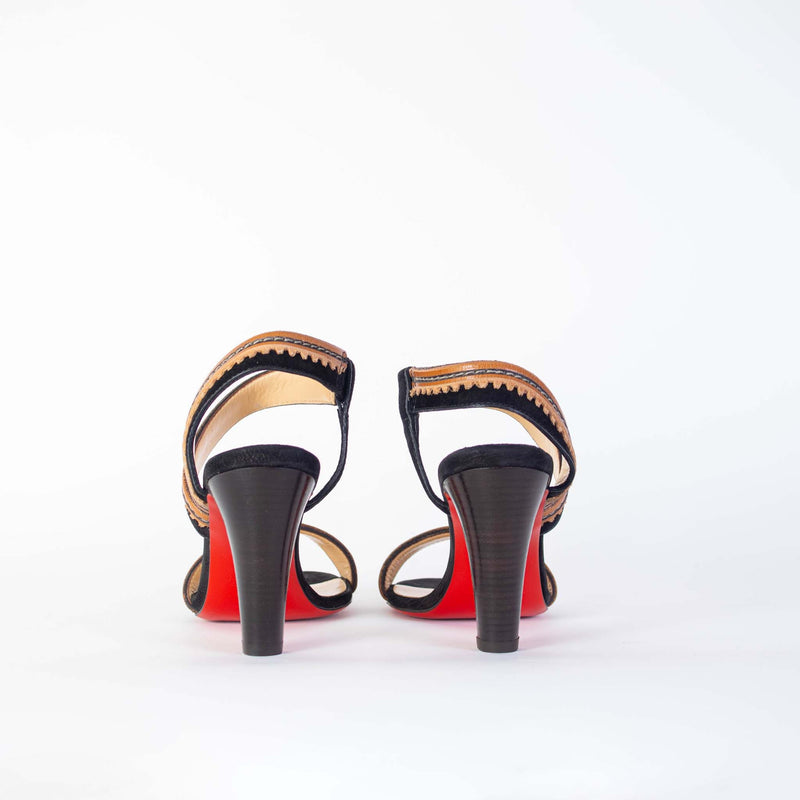 Christian Loboutin Heel Embroidery Sandals