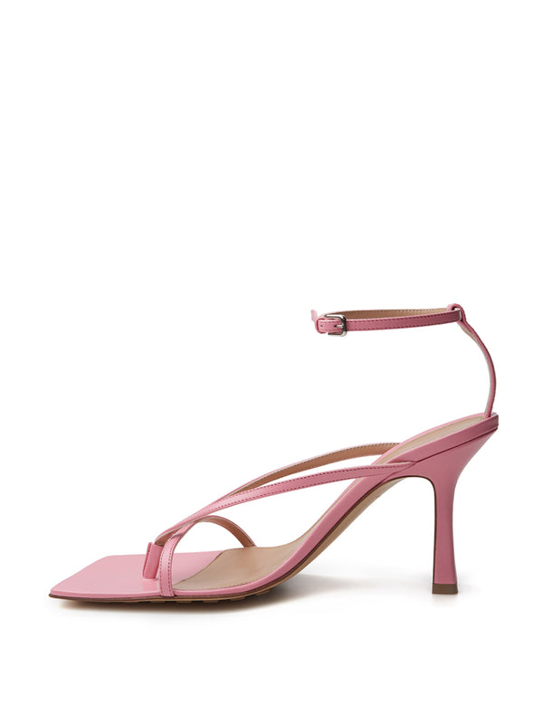 Pink Nappa Leather 'Stretch' Sandal