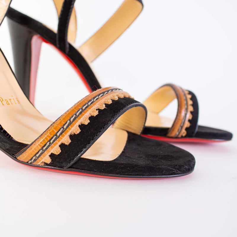 Christian Loboutin Heel Embroidery Sandals