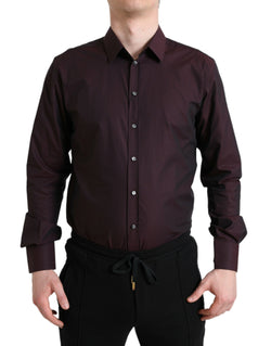 Maroon Jacquard Formal Dress MARTINI Shirt