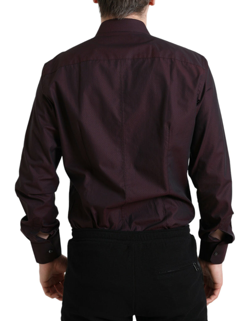 Maroon Jacquard Formal Dress MARTINI Shirt