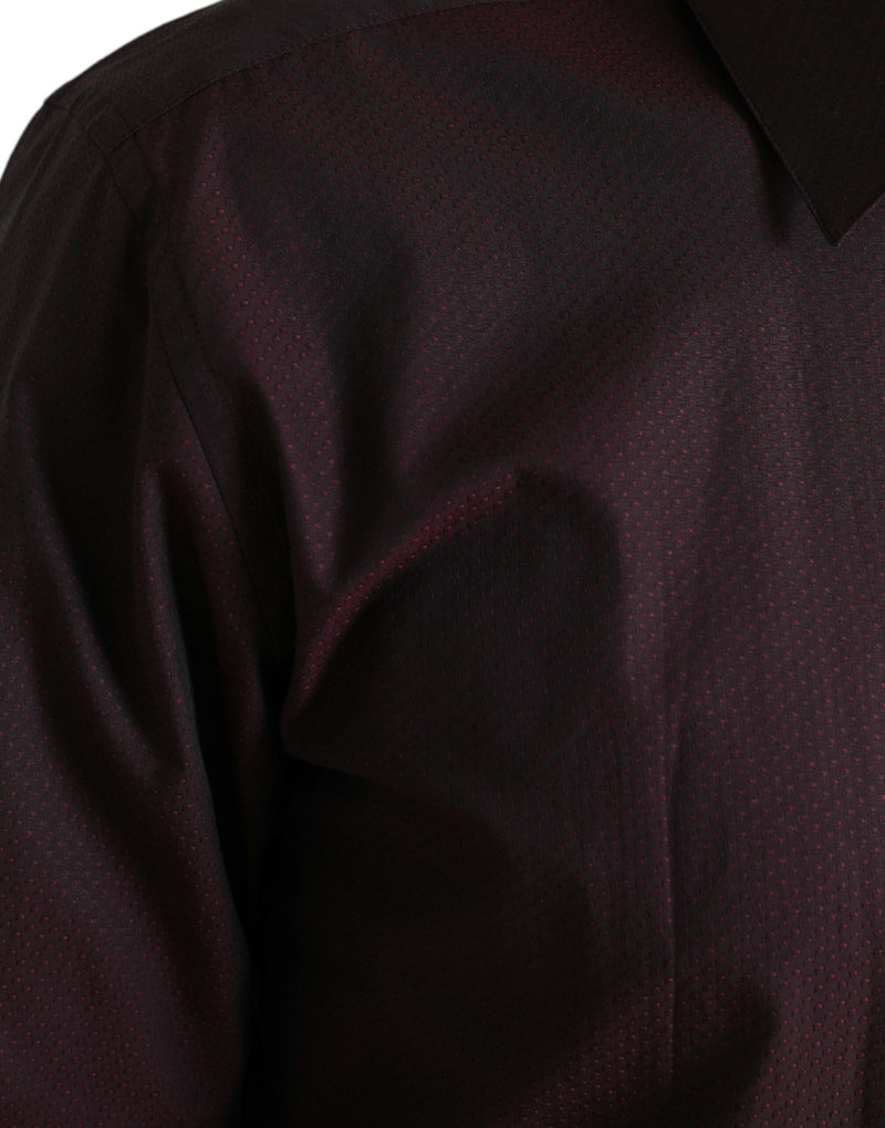 Maroon Jacquard Formal Dress MARTINI Shirt