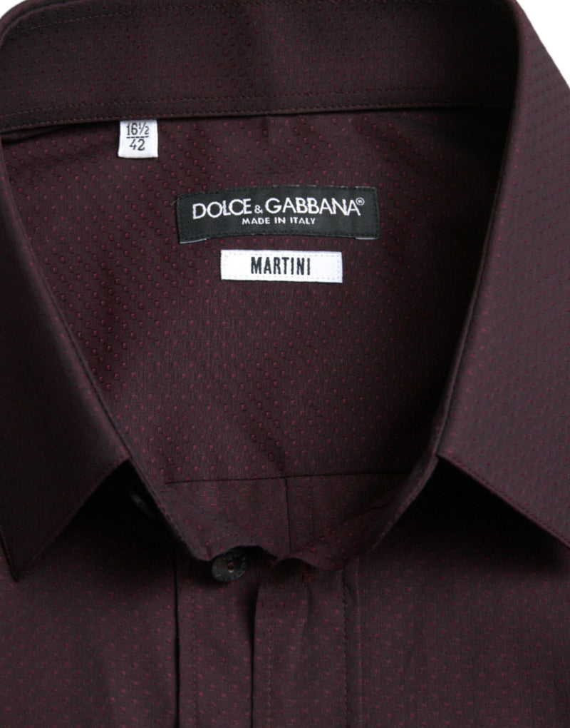 Maroon Jacquard Formal Dress MARTINI Shirt