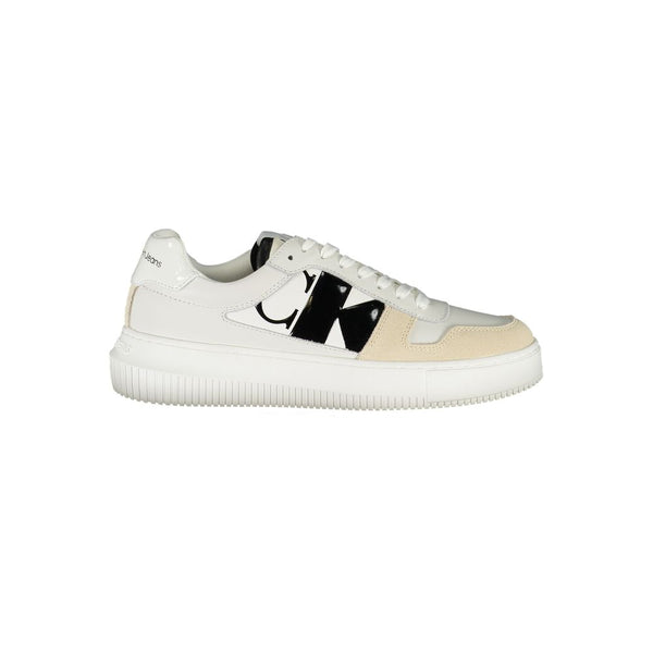 White Polyester Sneaker