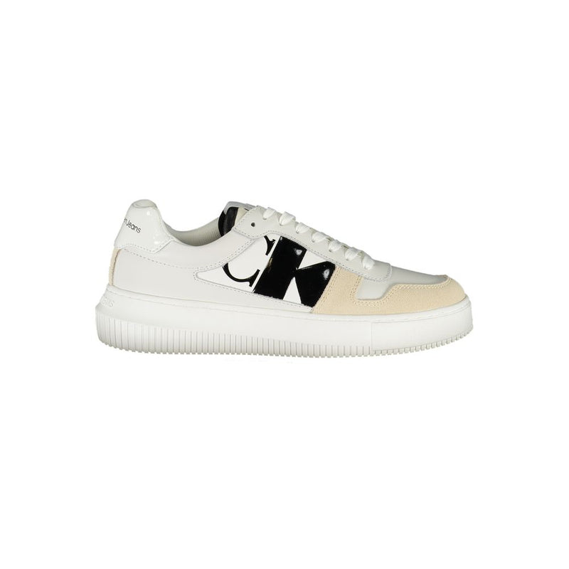 White Polyester Sneaker