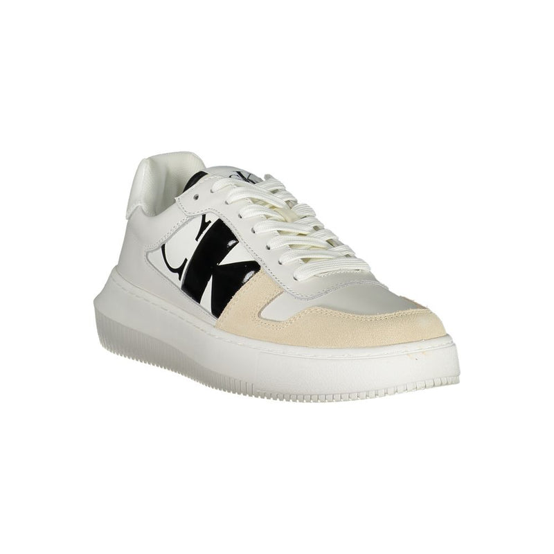 White Polyester Sneaker