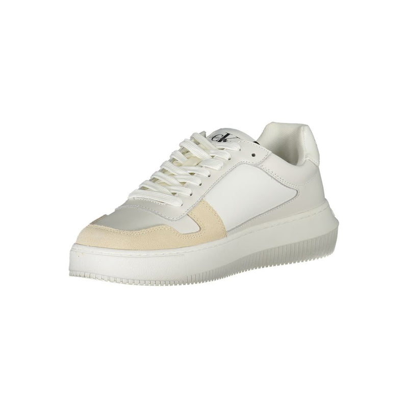White Polyester Sneaker
