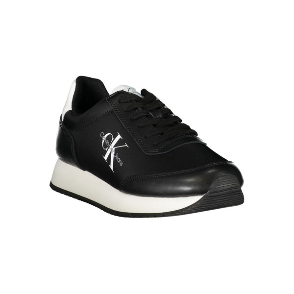 Black Polyester Sneaker