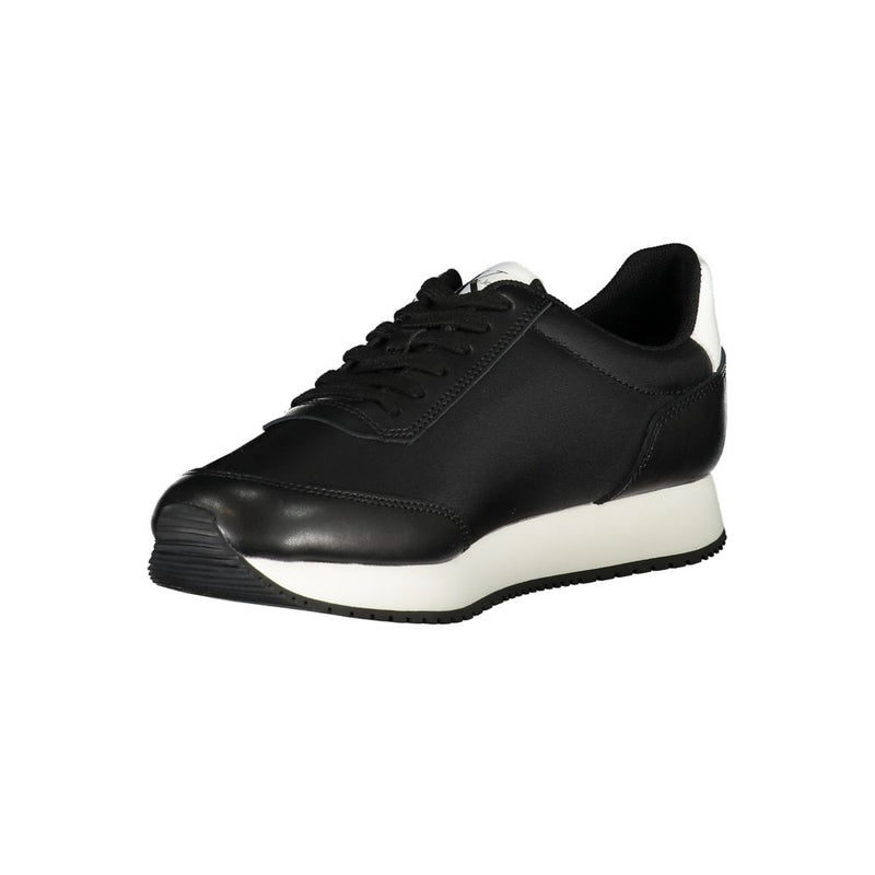 Black Polyester Sneaker
