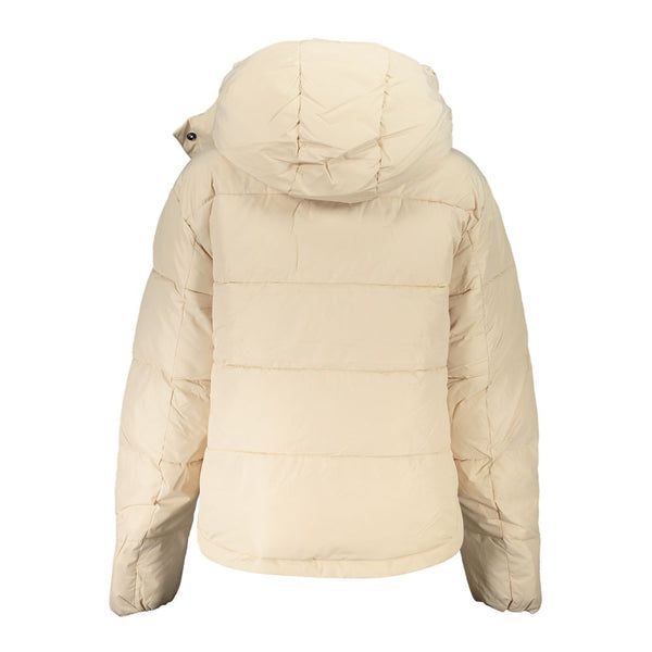 Beige Polyester Jackets & Coat