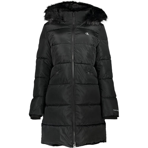 Black Polyester Jackets & Coat