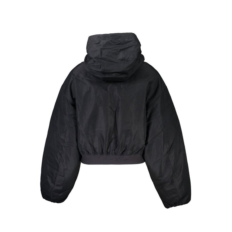 Black Polyester Jackets & Coat