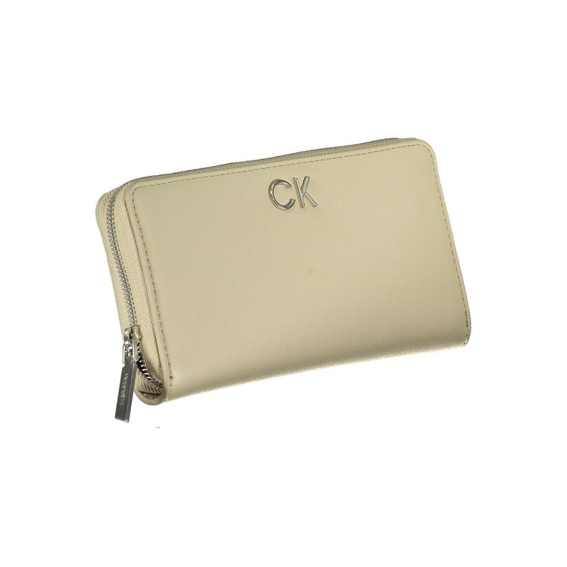 Beige Polyester Wallet