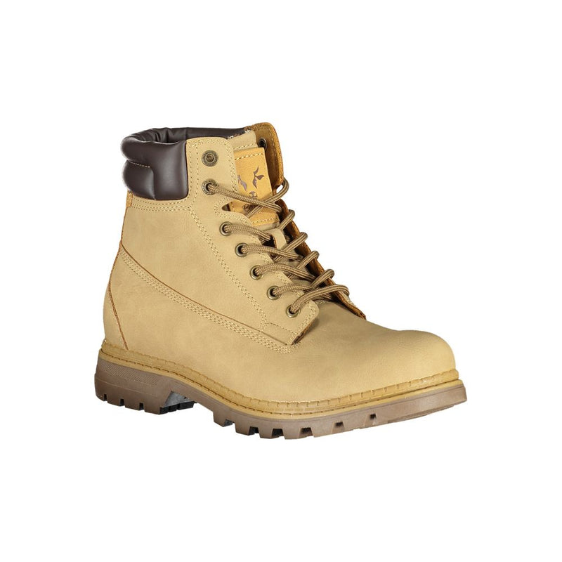 Beige Polyester Boot