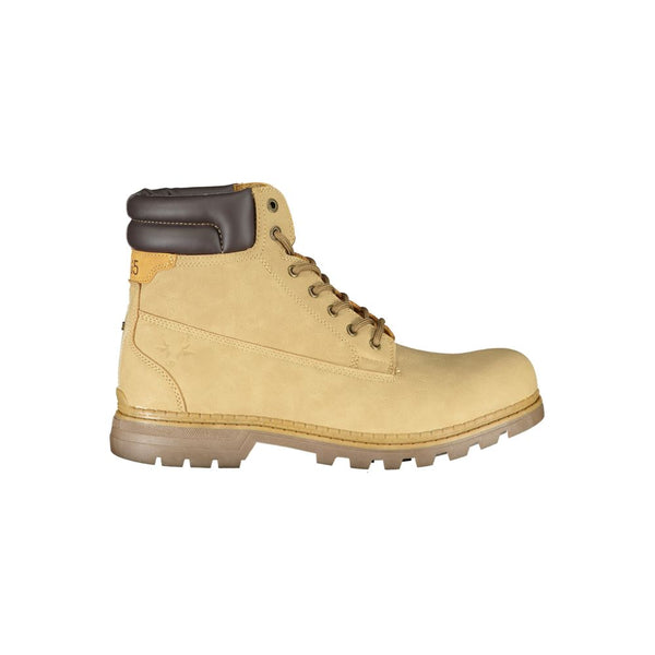 Beige Polyester Boot