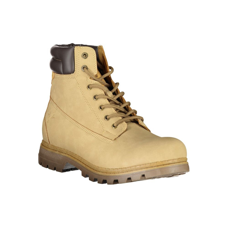 Beige Polyester Boot