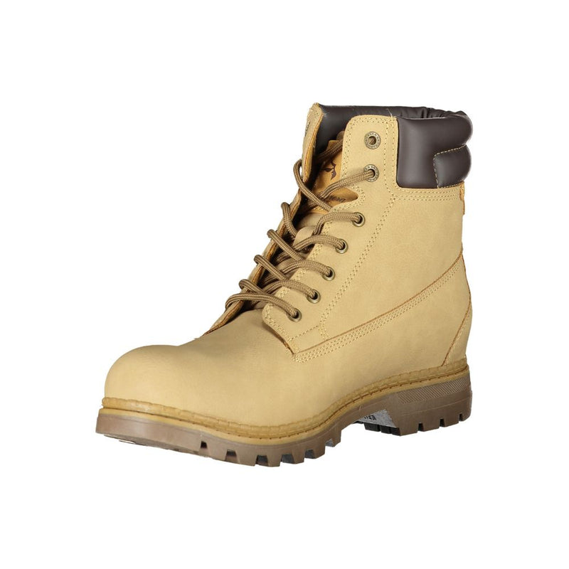 Beige Polyester Boot