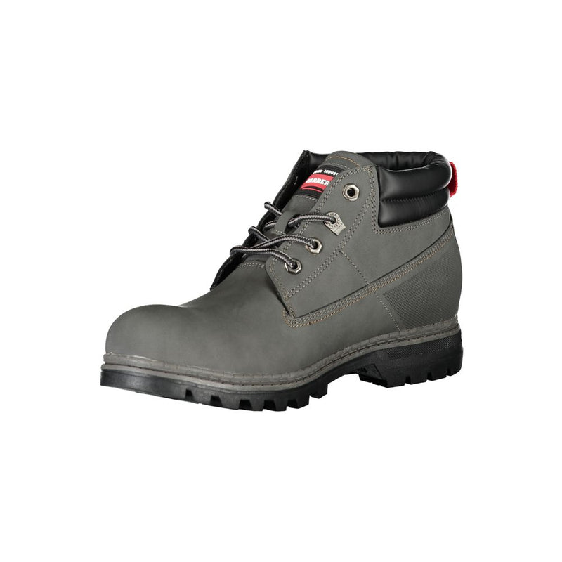 Gray Polyester Boot