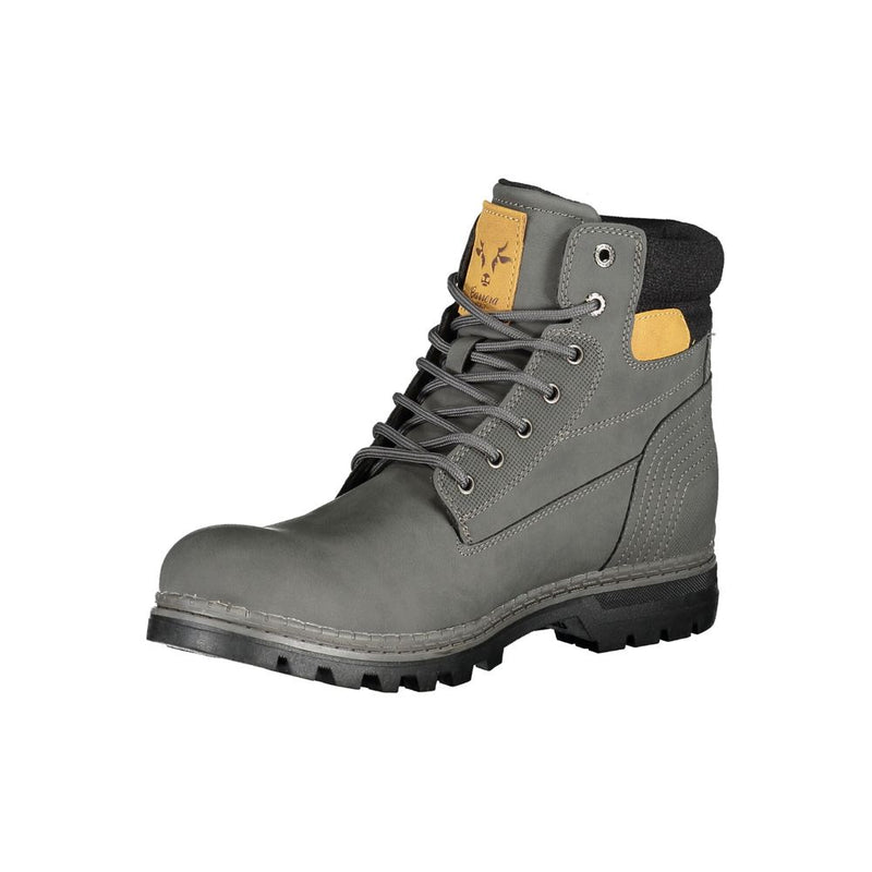 Gray Polyester Boot