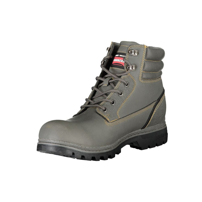 Gray Polyester Boot