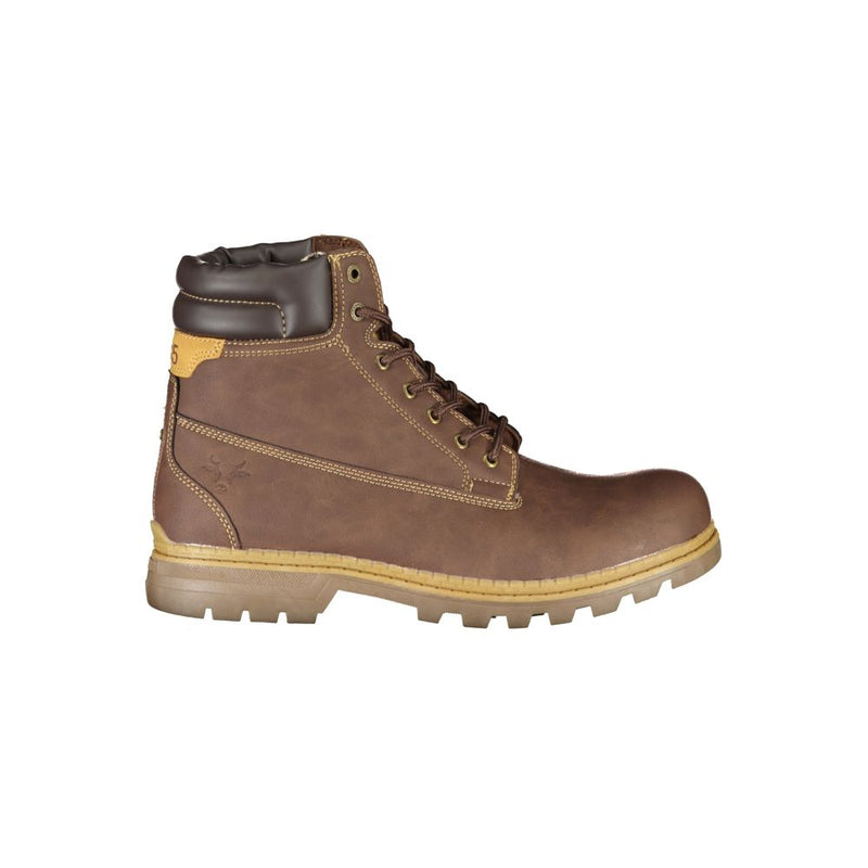 Brown Polyester Boot