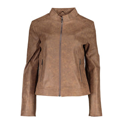 Brown Polyester Jackets & Coat