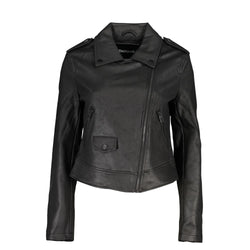 Black Polyester Jackets & Coat