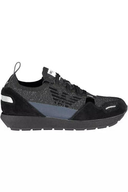 Black Polyester Sneaker