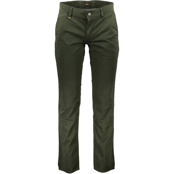 Green Cotton Jeans & Pant