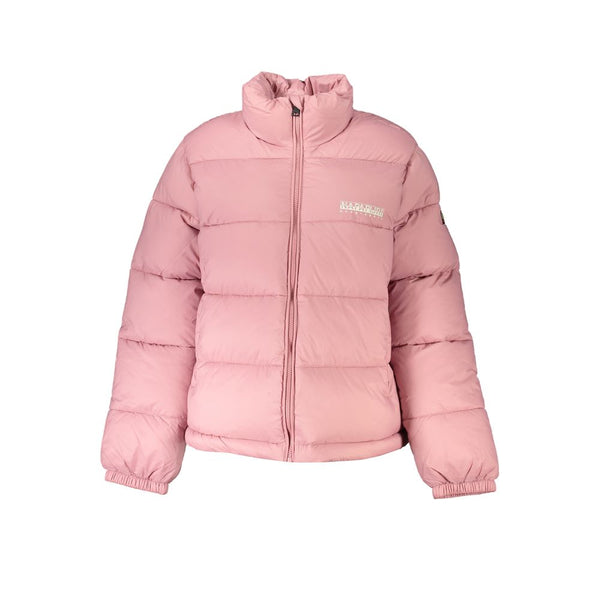 Pink Polyamide Jackets & Coat