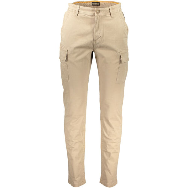 Beige Cotton Jeans & Pant