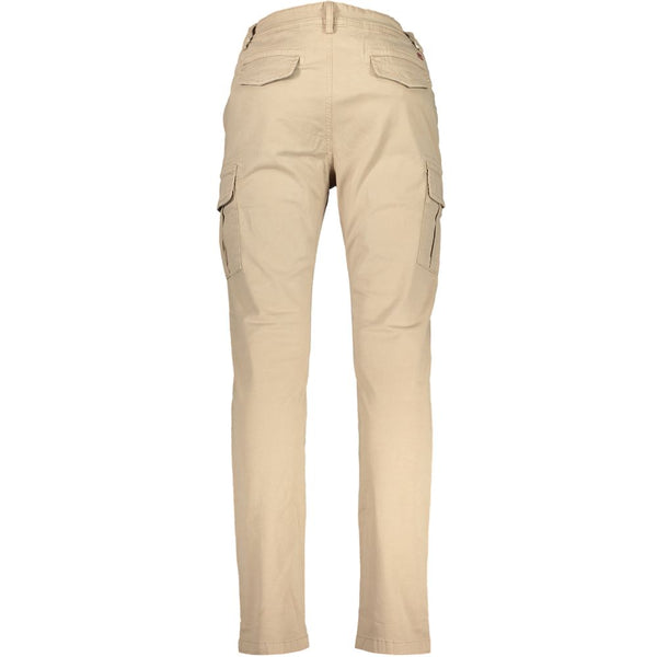 Beige Cotton Jeans & Pant