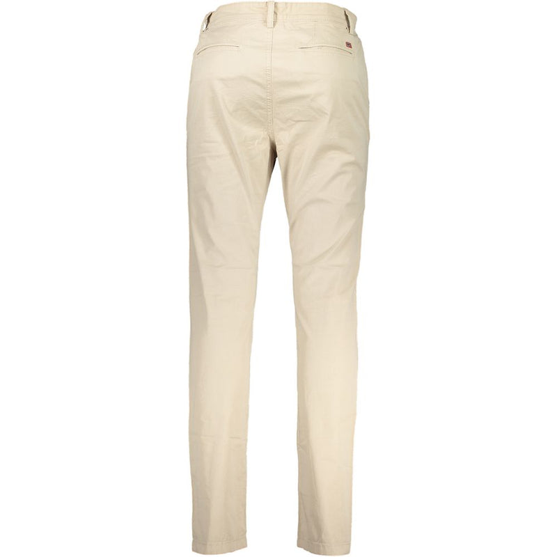 Beige Cotton Jeans & Pant