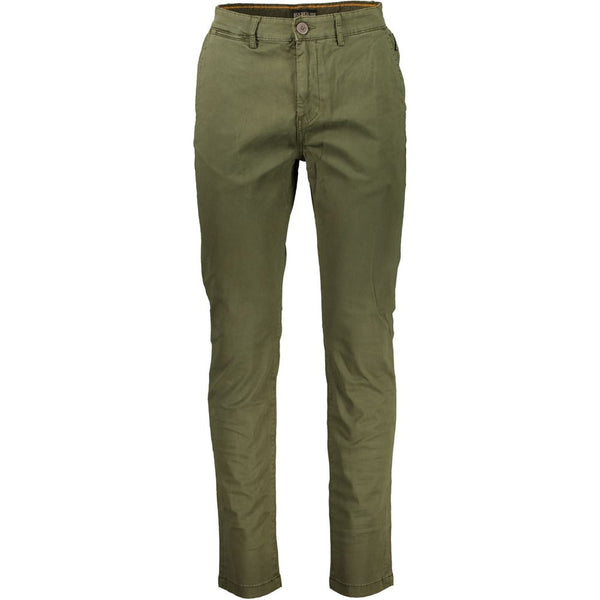 Green Cotton Jeans & Pant