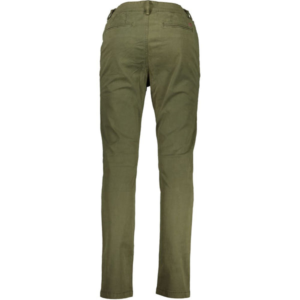 Green Cotton Jeans & Pant