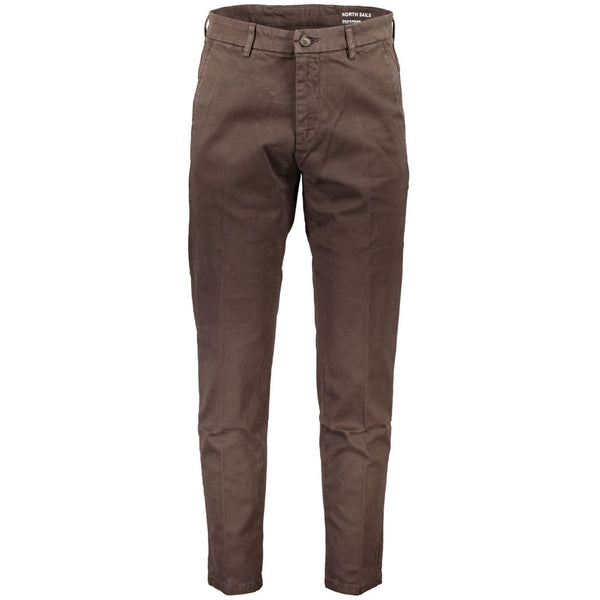 Brown Cotton Jeans & Pant