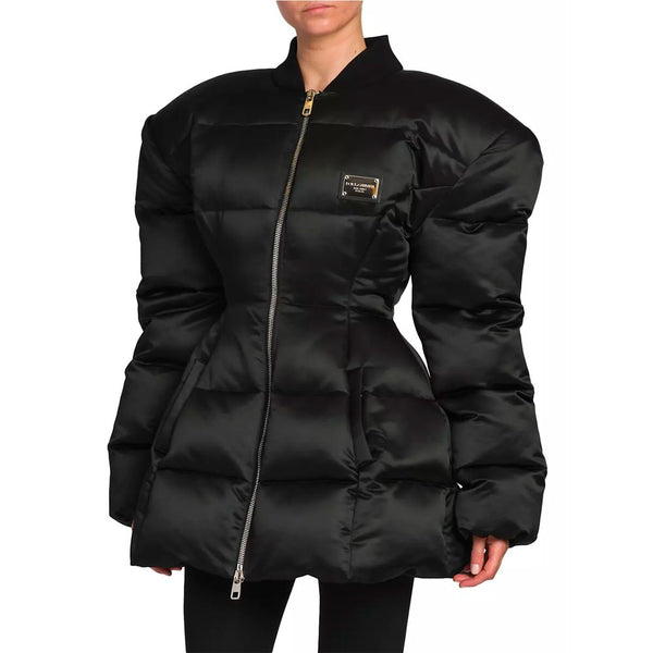 Black Polyester Jackets & Coat