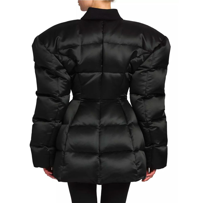 Black Polyester Jackets & Coat