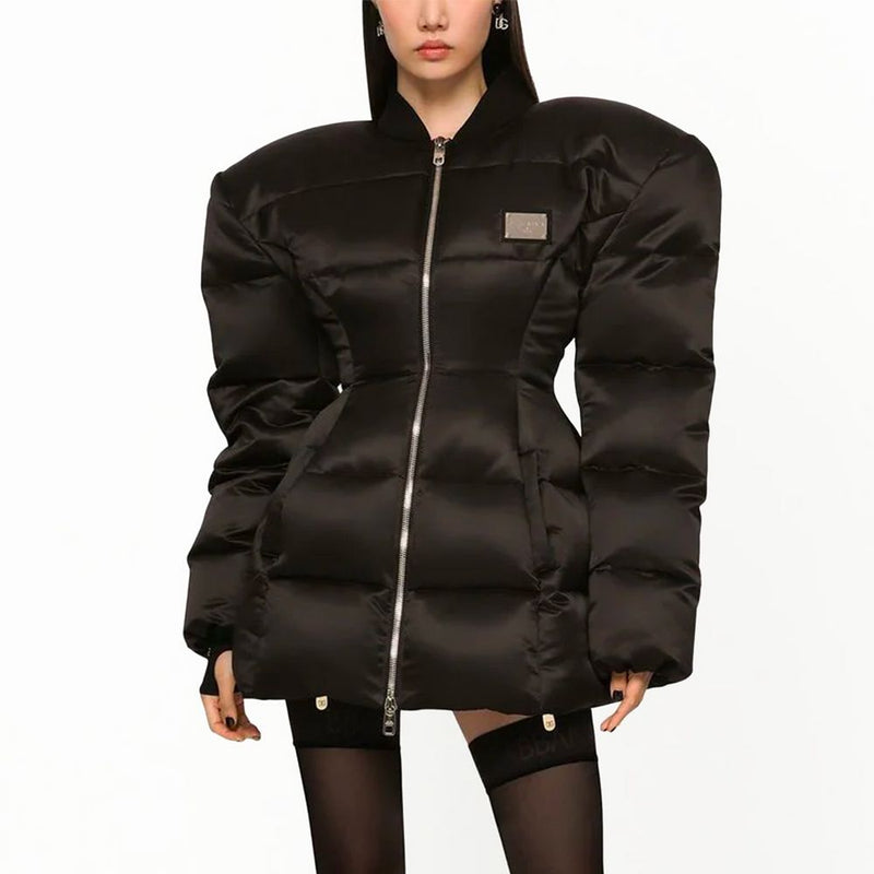 Black Polyester Jackets & Coat