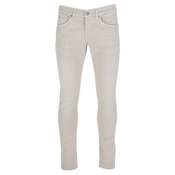 Beige Cotton Jeans & Pant