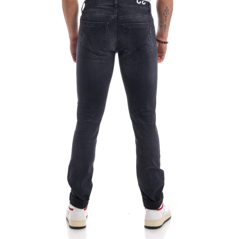 Black Cotton Jeans & Pant