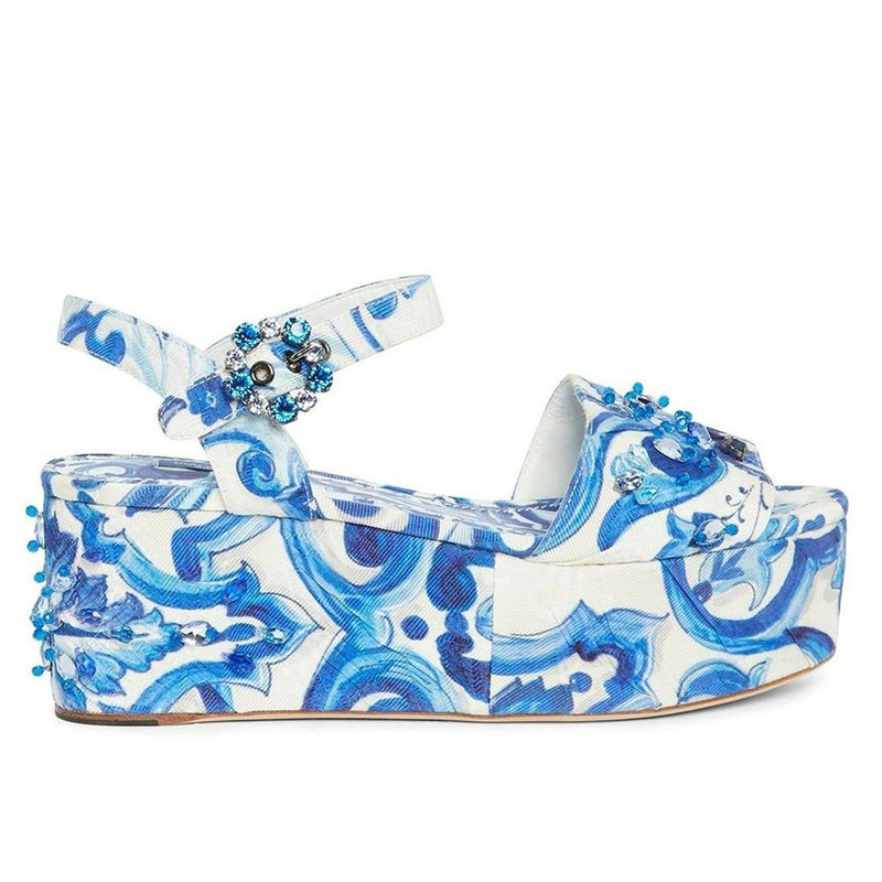 Blue Viscose Sandal