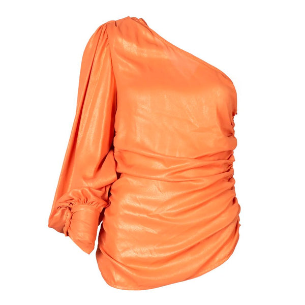 Orange Polyester Tops & T-Shirt