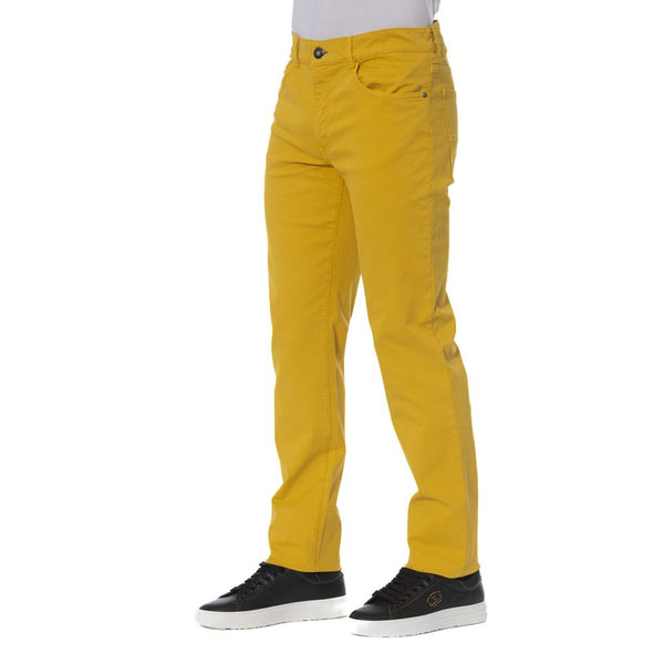 Yellow Cotton Jeans & Pant