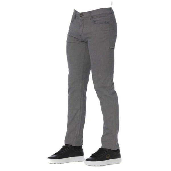 Gray Cotton Jeans & Pant