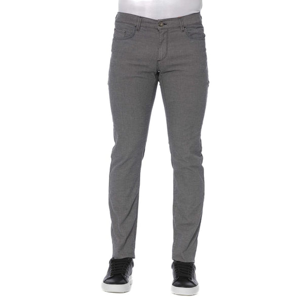 Gray Cotton Jeans & Pant