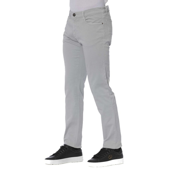 Gray Cotton Jeans & Pant