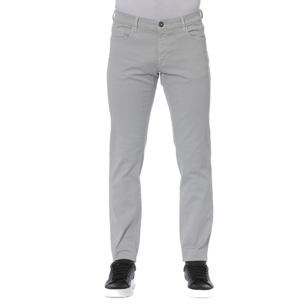 Gray Cotton Jeans & Pant