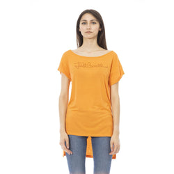 Orange Cotton Tops & T-Shirt