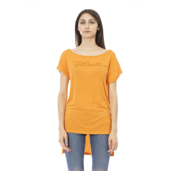 Orange Cotton Tops & T-Shirt